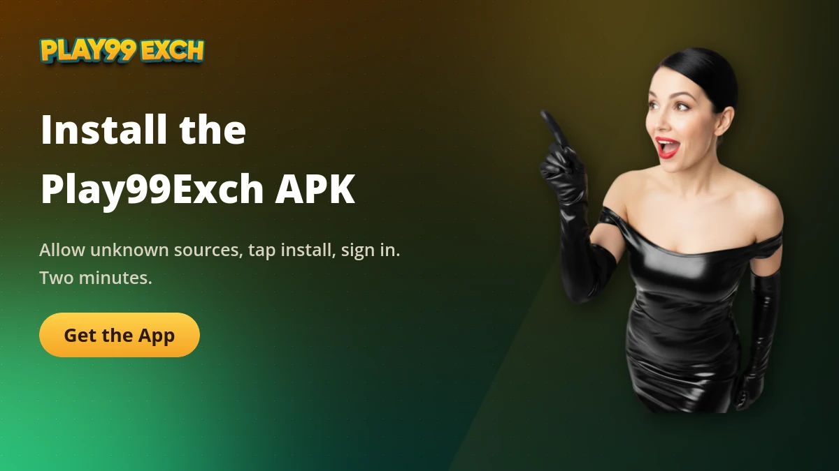 Play99Exch app install steps on Android showing the unknown sources permission