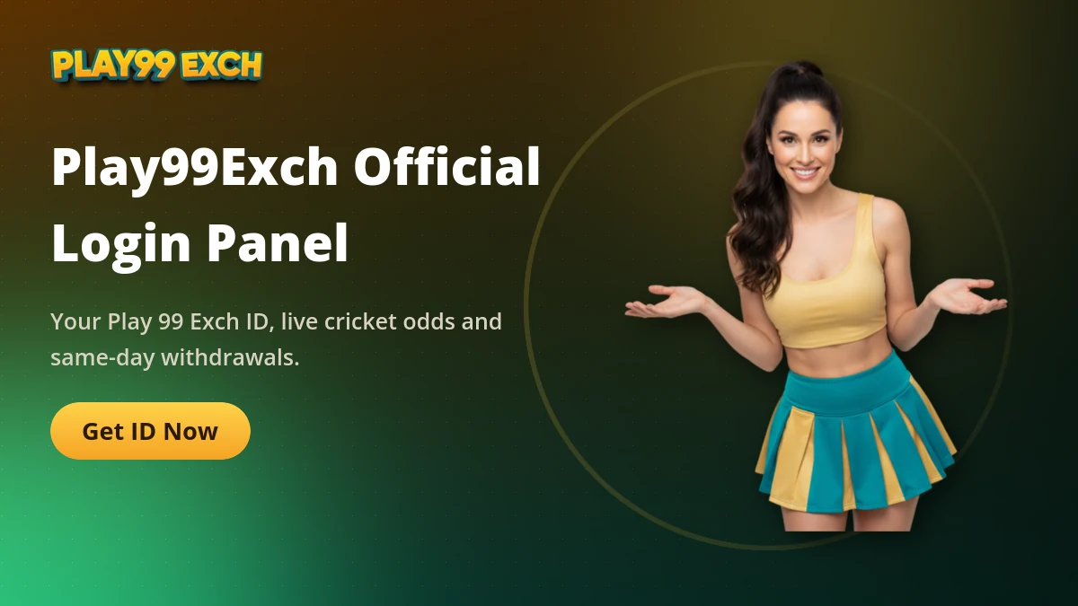 Play99Exch official login panel with ID and password fields for Indian players